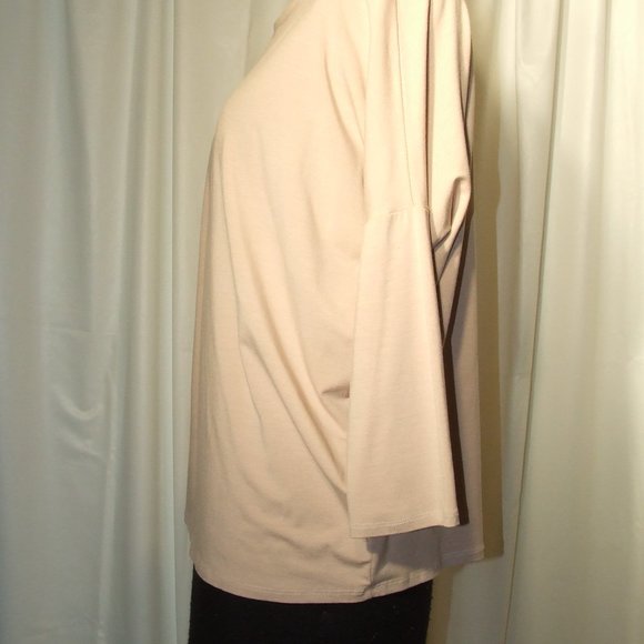 Skin Color Dusty Rose Stretchy Top Women's Size XL Due Fashion Made in Italy - Picture 4 of 5